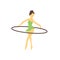 girl hula hoop vector vector sign and symbol isolated on white background, girl hula hoop vector logo concept