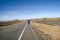 Girl jumping in road