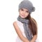Girl in a knitted hat and gray scarf