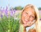 Girl in Lavender Field