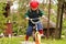 Girl learning drive bicycle