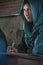 Girl learning in the only school in the village of Shimshal 3100m is a government school taught by teachers based in the village