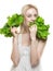 Girl with lettuce