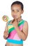 Girl with lollipop