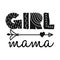 Girl Mama - Scandinavian style illustration text for clothes.