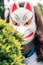 The girl in the mask kitsune in Tokyo