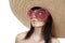 A girl in a Mexican hat