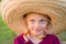 Girl in Mexican hat