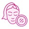 Girl and mirror flat icon. Girls face pink icons in trendy flat style. Beauty gradient style design, designed for web