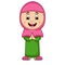 Girl muslim - cute and beautiful vector illustration