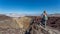 Girl overlooking Death Valley at Father Crowley Overlook, Nevada, United States