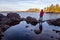 Girl on the Pacific Ocean Coast on Vancouver Island