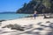 Girl on Paradise Beach in Thailand