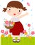 Girl Picking Flowers