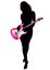 Girl with pink guitar