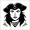 Girl Pirate - vector illustration.