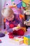 Girl in playing room with toys