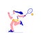 Girl Playing Tennis Composition