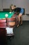 The girl plays billiards