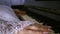 Girl plays a musical piece on the piano. close-up. female fingers play a keyboard musical instrument. hands of a girl