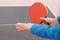 Girl plays in table tennis