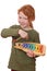Girl plays xylophone
