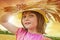 Girl portait in the wheat field