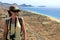 Girl and Porto Santo beach