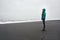 Girl posing on beach