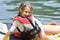 Girl Posing in Life Vest