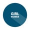 girl power badge on white