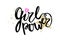 Girl Power Colorful Graffiti Vector Illustration