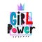Girl power crown shirt quote lettering