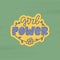 Girl power lettering on a yellow sticker