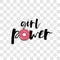 Girl power motivation comic text donut pop art