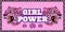 Girl power print with pink leopard