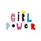 Girl power shirt quote lettering