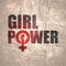 Girl power slogan.