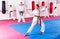 girl practicing taekwondo