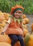 Girl pumpkin costume