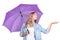 Girl with a purple umbrella