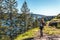 Girl at Quarry Rock at North Vancouver, BC, Canada