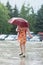 Girl, rain, weather, natural disaster, rain, child , umbrella, water, kid