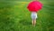 Girl with red umbrella