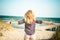 Girl relaxing at beach