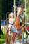 Girl riding on a carousel