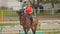 Girl riding a horse