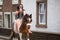 Girl riding a horse at Appleby Horse Fair 2019