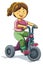 Girl Riding Tricycle