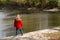 Girl On A Riverbank